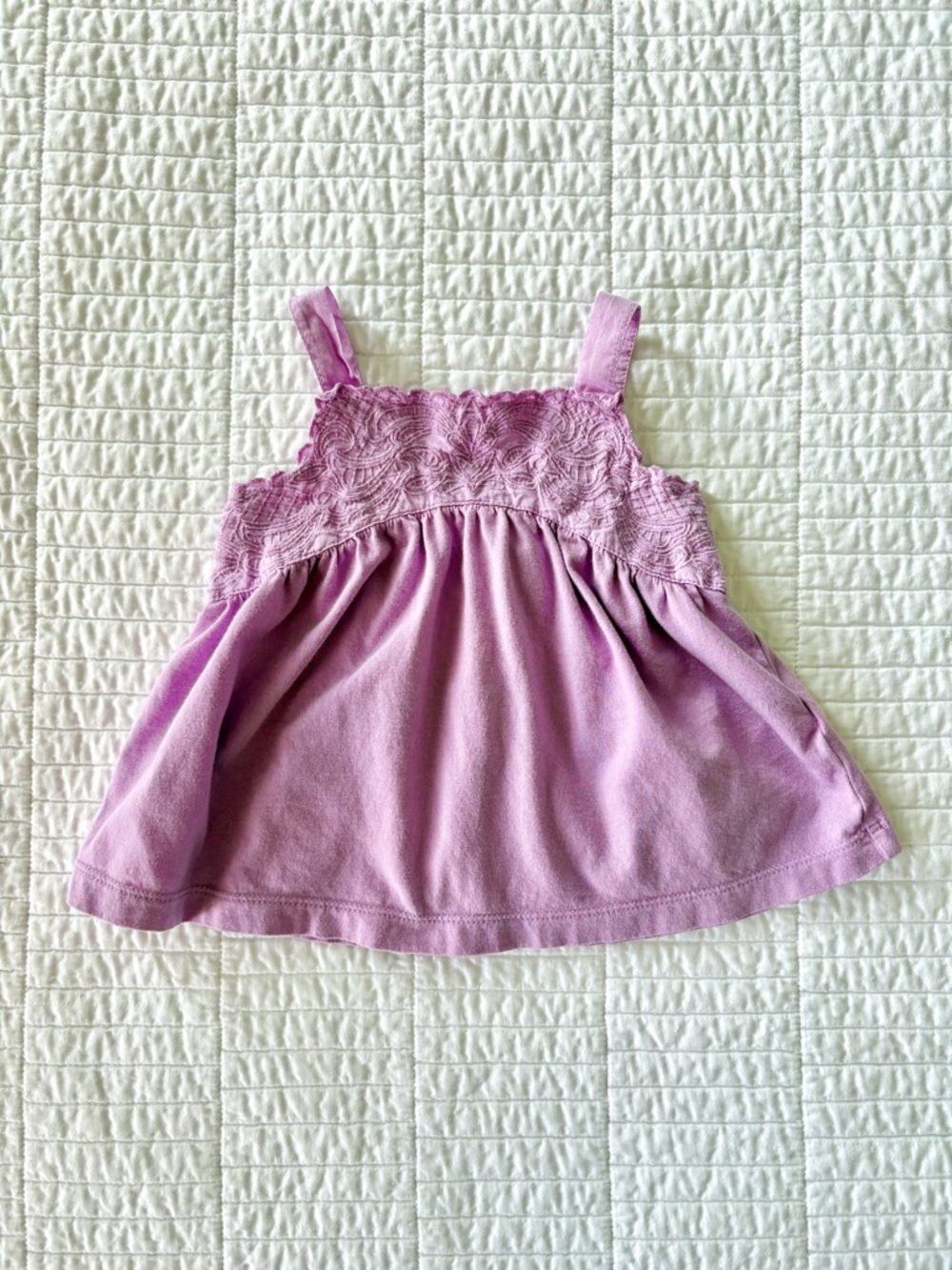 GAP Lavender Embroidery Detail Tank Top - Toddler Girl Size 2T